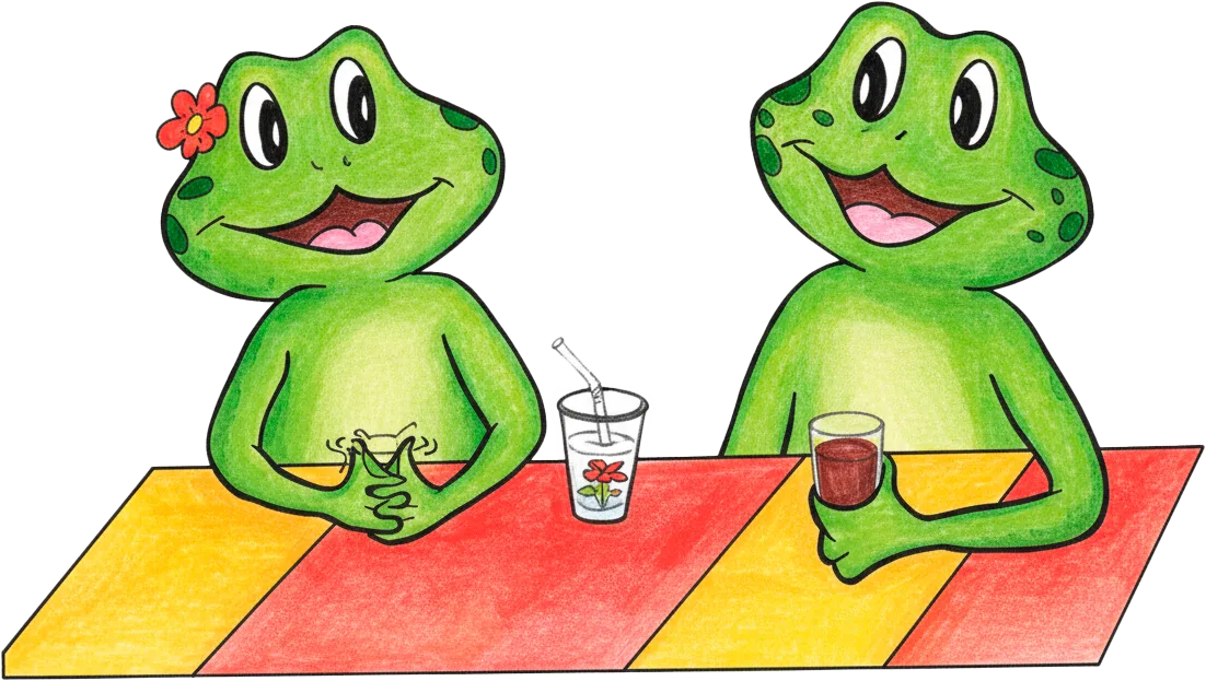 Ranitas en pareja el charco de las ranas